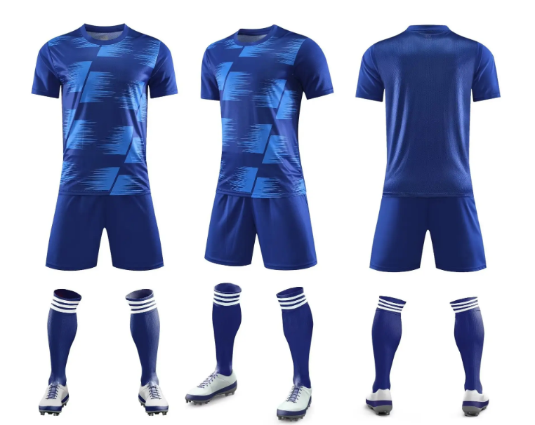 Short Sleeve Soccer Kit - Shirt Shorts Socks - Blue
